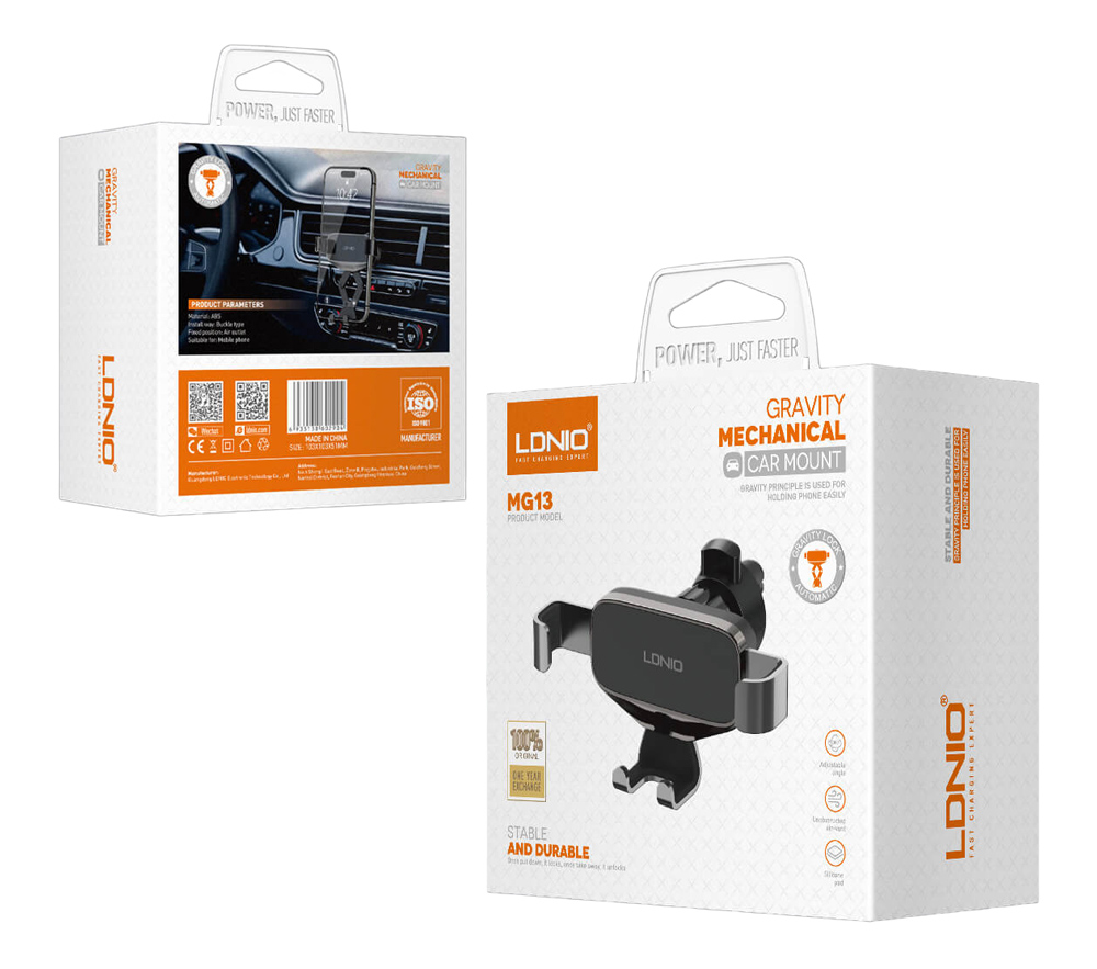 LDNIO βάση smartphone αυτοκινήτου MG13 για αεραγωγούς, μαύρη - Image 8