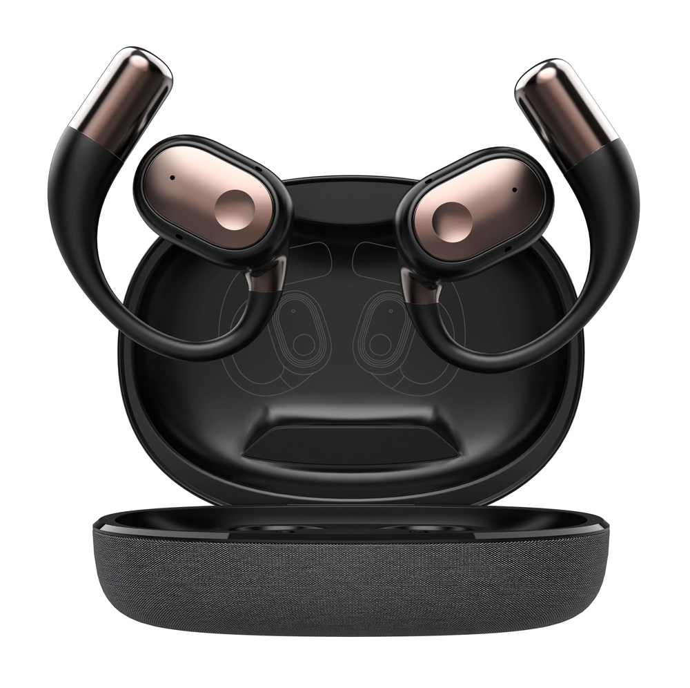 LDNIO earphones με θήκη φόρτισης T11, OWS, Φ15mm, 50/450mAh, μαύρα