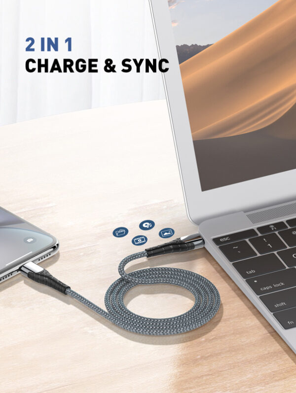 LDNIO καλώδιο Lightning σε USB-C LC111, 30W PD, 1m, γκρι - Image 3