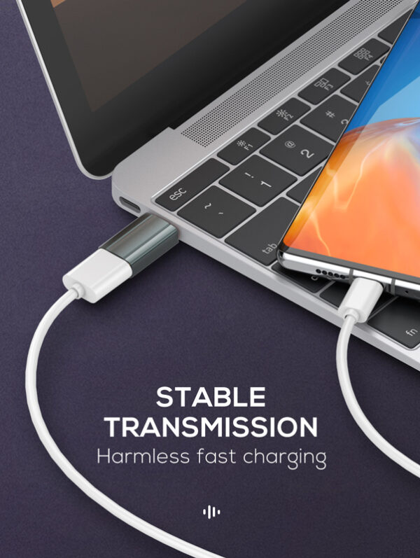 LDNIO αντάπτορας USB-C σε USB LC140, αρσενικό σε θηλυκό, γκρι - Image 4