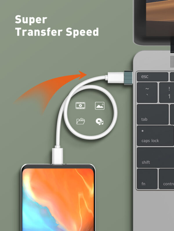 LDNIO αντάπτορας USB σε USB-C LC150, αρσενικό σε θηλυκό, γκρι - Image 2