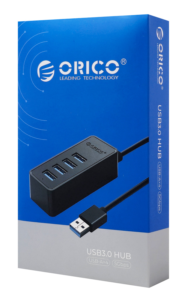 ORICO USB hub W5P-U3, 4x θυρών, USB 3.0, 5Gbps, USB σύνδεση, 1m καλώδιο, μαύρο - Image 5