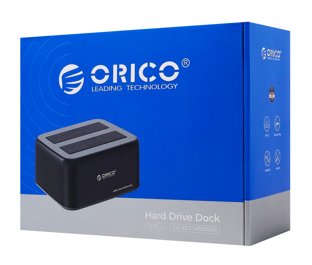 ORICO docking station για 2.5" ή 3.5" SATA HDD/SSD 6829C3-V1, 2 θέσεων, 5Gbps, μαύρο - Image 5