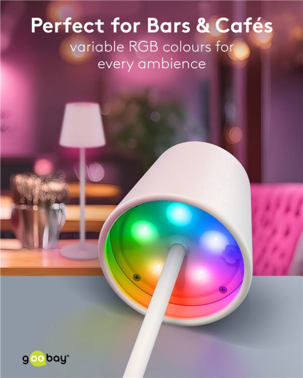 GOOBAY επιτραπέζιο φωτιστικό 73928, RGB, επαναφορτιζόμενο, λευκό - Image 12