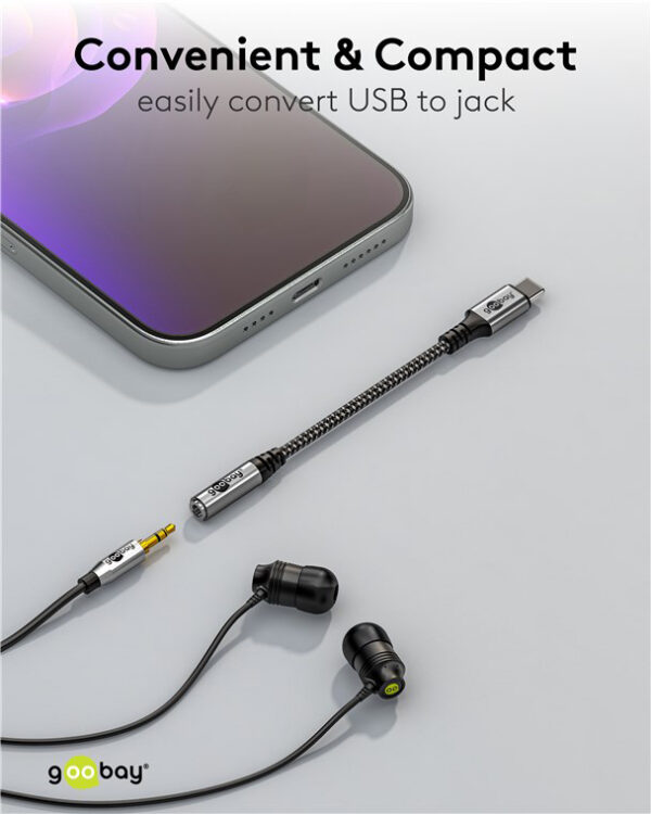 GOOBAY αντάπτορας USB-C σε 3.5mm 74056, γκρι - Image 2