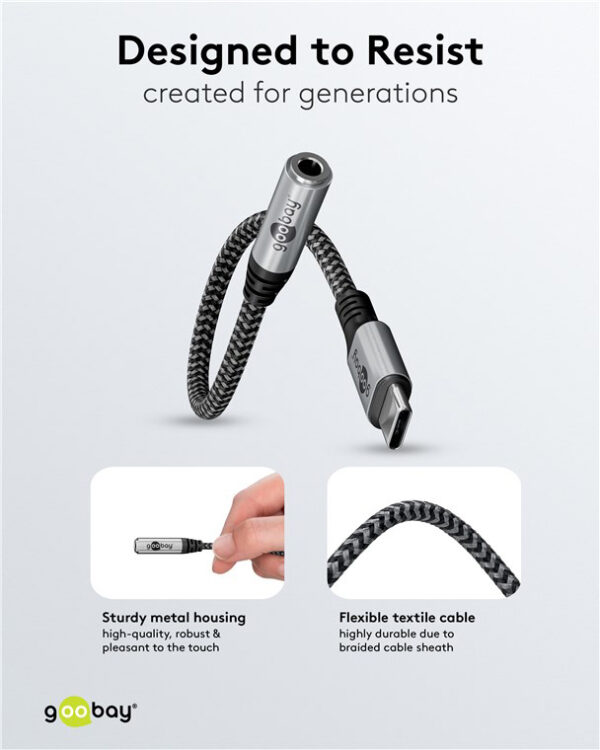 GOOBAY αντάπτορας USB-C σε 3.5mm 74056, γκρι - Image 5