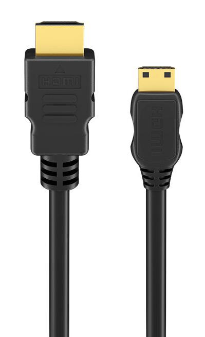 GOOBAY καλώδιο mini HDMI σε HDMI 74087 με Ethernet, 4K/60Hz, 18 Gbps, 3m, μαύρο - Image 2