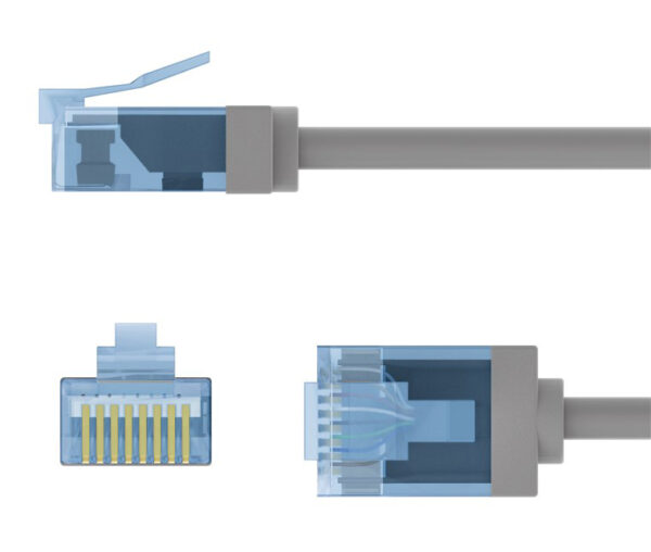 GOOBAY καλώδιο δικτύου 74221, CAT 6A U/UTP, slim, copper, 500MHz, 0.5m, γκρι - Image 7