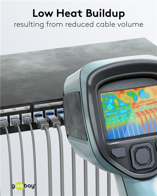 GOOBAY καλώδιο δικτύου 74222, CAT 6A U/UTP, slim, copper, 10Gbps, 1m, γκρι - Image 4