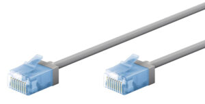 GOOBAY καλώδιο δικτύου 74228, CAT 6A U/UTP, slim, copper, 500MHz, 15m, γκρι