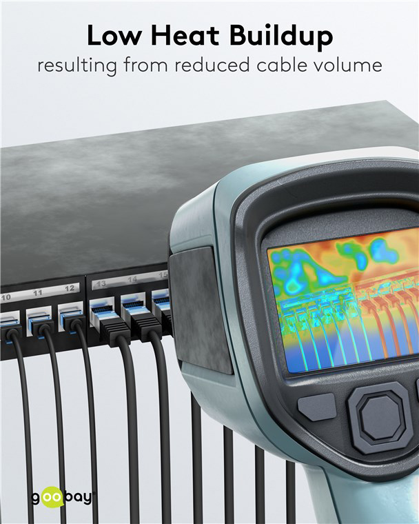 GOOBAY καλώδιο δικτύου 74239, CAT 6A U/UTP, slim, copper, 500MHz, 5m, μαύρο - Image 4