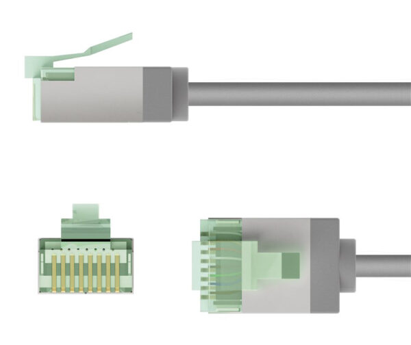GOOBAY καλώδιο δικτύου 74343, CAT 8.1 U/FTP, slim, copper, 2000MHz, 0.15m, γκρι - Image 7