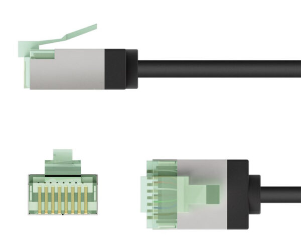 GOOBAY καλώδιο δικτύου 74350, CAT 8.1 U/FTP, slim, copper, 2000MHz, 0.15m, μαύρο - Image 7