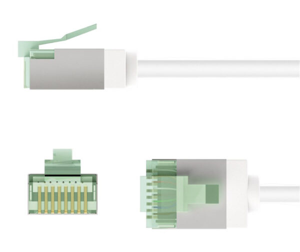 GOOBAY καλώδιο δικτύου 74357, CAT 8.1 U/FTP, slim, copper, 2000MHz, 0.15m, λευκό - Image 7