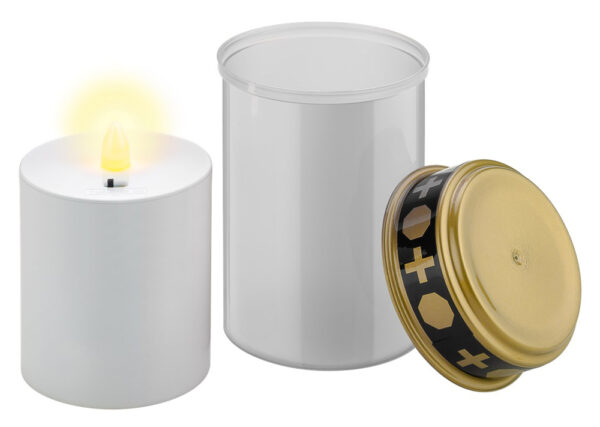 GOOBAY LED φωτιστικό κερί αφιέρωσης 74367, 2400K, IP44, λευκό - Image 3