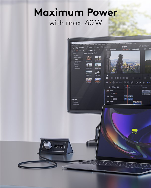 GOOBAY καλώδιο USB-C σε USB 74527, 60W, 480Mbps, 2m, μαύρο - Image 3