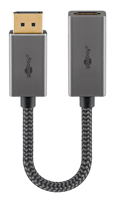 GOOBAY αντάπτορας DisplayPort σε HDMI 75271, 4K/60Hz, 0.2m, γκρι - Image 2