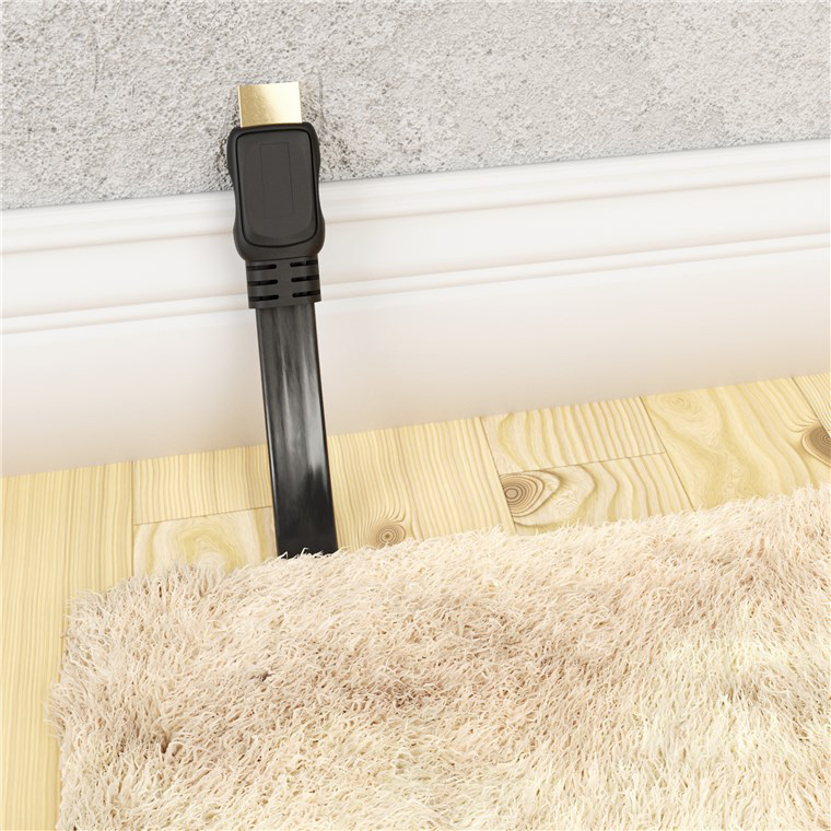 GOOBAY καλώδιο HDMI 77145 με Ethernet, flat, 8K/60Hz, 48 Gbps, 3m, μαύρο - Image 3