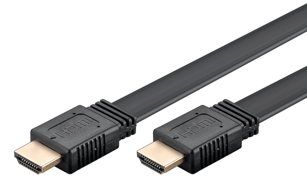 GOOBAY καλώδιο HDMI 77145 με Ethernet, flat, 8K/60Hz, 48 Gbps, 3m, μαύρο