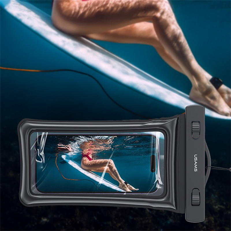 USAMS αδιάβροχη θήκη smartphone US-YD011, έως 7", IPX8, λευκή - Image 4