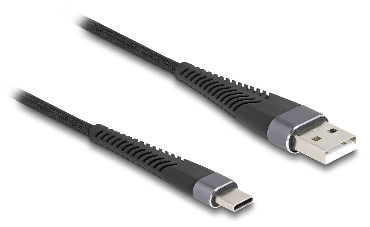 DELOCK καλώδιο USB σε USB-C 81123, 60W, 480Mbps, 3m, μαύρο