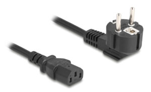 DELOCK καλώδιο τροφοδοσίας 81298, 3x 1.00mm², 1m, μαύρο