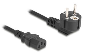 DELOCK καλώδιο τροφοδοσίας 81299, 3x 0.75mm², 1m, μαύρο