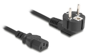 DELOCK καλώδιο τροφοδοσίας 81326, 3x 0.75mm², 2m, μαύρο