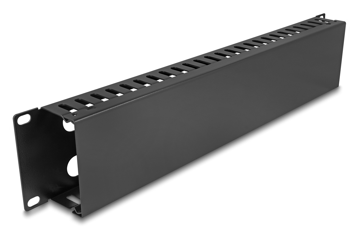 DELOCK cable management 81559 για rack 19"/2U, μεταλλικό, μαύρο - Image 2