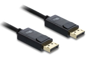 DELOCK καλώδιο DisplayPort 2.1 81672, 16K/60Hz, 80 Gbps, 2m, μαύρο