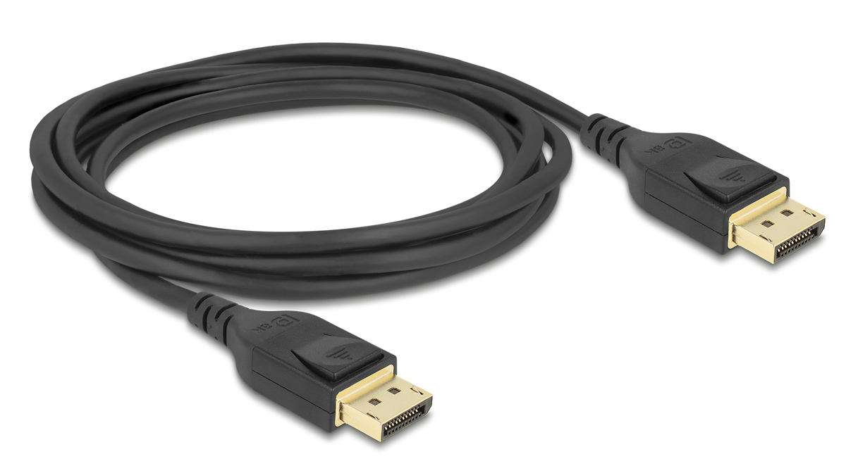 DELOCK καλώδιο DisplayPort 85660, certified, 8K/60Hz, 32.4 Gbps, 2m, μαύρο - Image 3