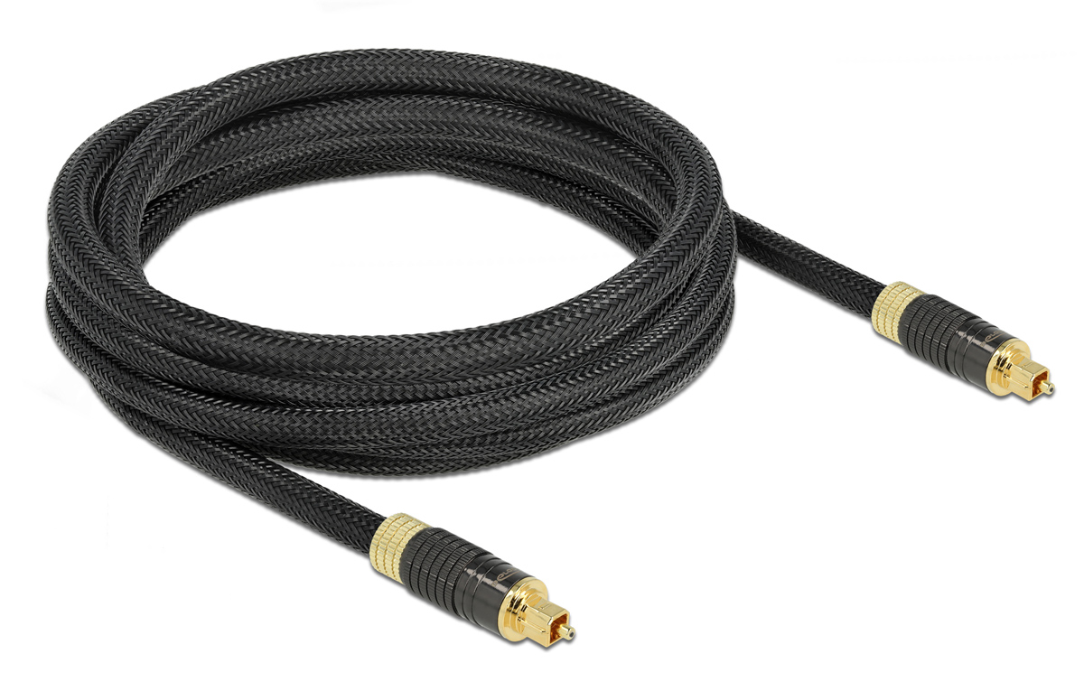 DELOCK καλώδιο ήχου Toslink 86594, gold plated, 3m, μαύρο - Image 2