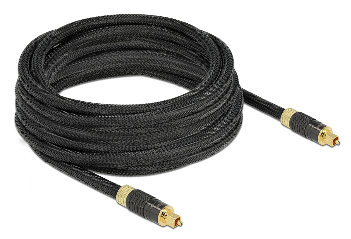 DELOCK καλώδιο ήχου Toslink 86595, gold plated, 5m, μαύρο - Image 2