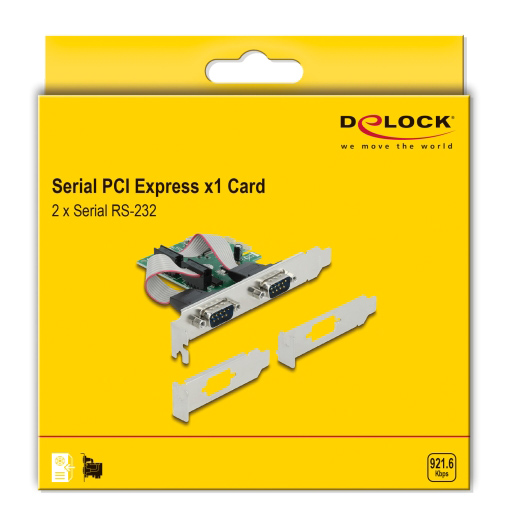DELOCK κάρτα επέκτασης PCIe σε 2x RS-232 90007, 921.6Kbps - Image 4