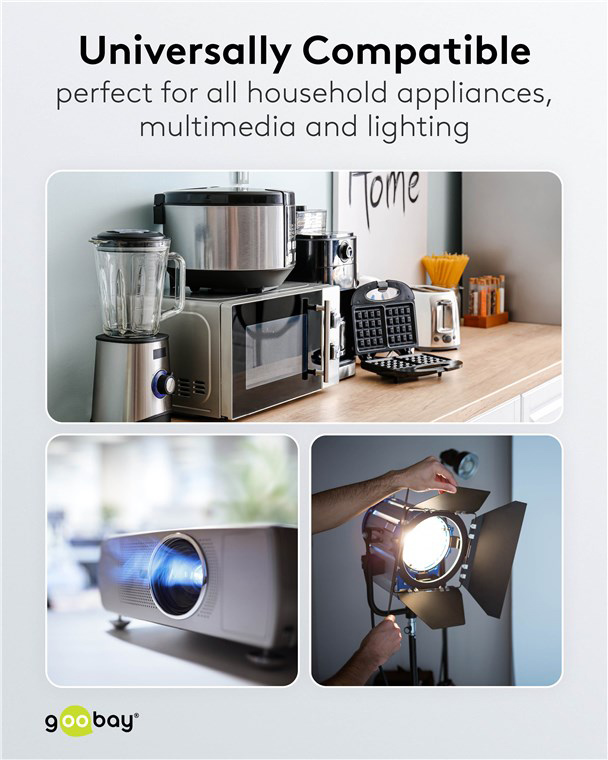 GOOBAY μπαλαντέζα προέκταση ρεύματος 93094, schuko, 3x 1.5mm², 5m, μαύρη - Image 5