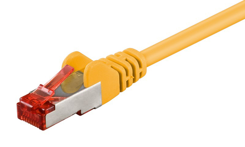 GOOBAY καλώδιο δικτύου 93210, CAT 6 S/FTP, copper, 250MHz, 0.25m, κίτρινο