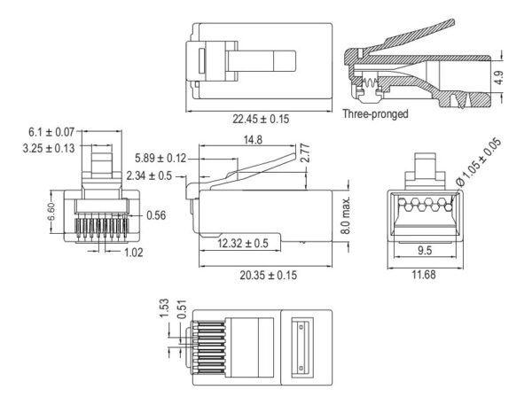 GOOBAY βύσμα RJ45 93828, CAT 6 UTP, διάφανο, 10τμχ - Image 3