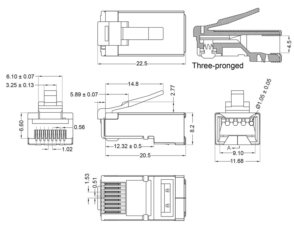 GOOBAY βύσμα RJ45 93829, CAT 6 STP, μεταλλικό, 10τμχ - Image 3
