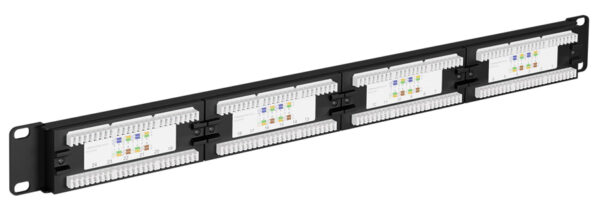 GOOBAY patch panel 93866 19"/1U, 24x ports, CAT 6 UTP, μαύρo - Image 2
