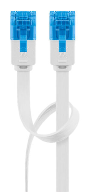 GOOBAY καλώδιο δικτύου 96303, CAT 6A U/UTP, flat, 500MHz, Copper, 0.5m, λευκό