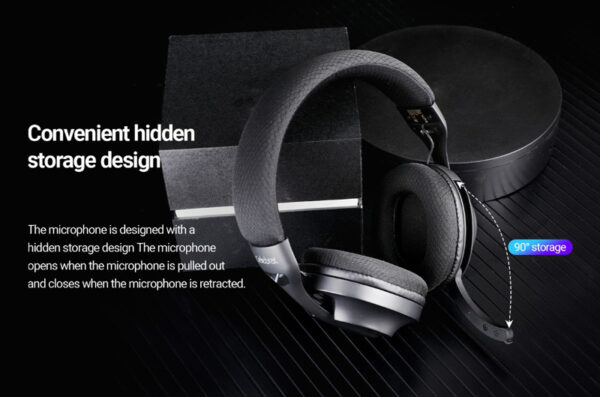 CELEBRAT headphones A34, ασύρματα & ενσύρματα, 40mm, 300mAh, μαύρα - Image 3