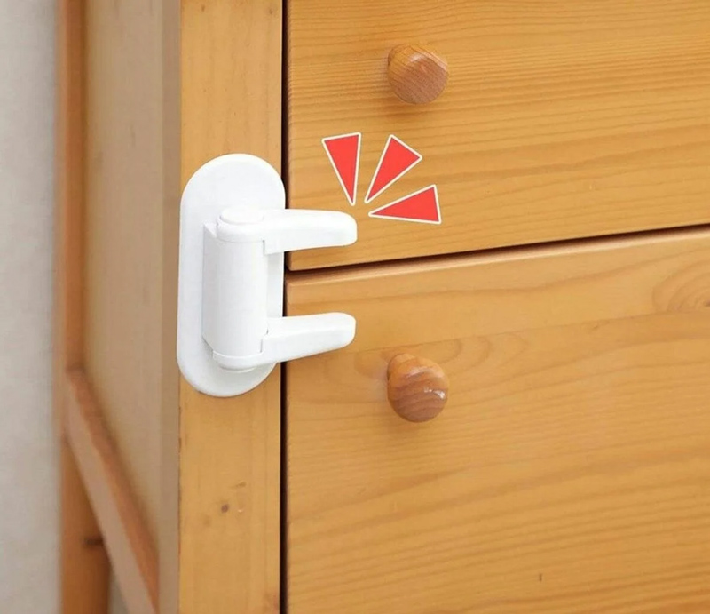 Ασφάλεια πορτών & ντουλαπιών AG442A, 5x12cm, λευκή - Image 4