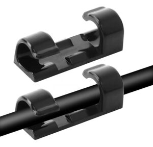 Οργανωτές καλωδίων AG702D με αυτοκόλλητο, 3x1.1x0.7cm, μαύρο, 20τμχ