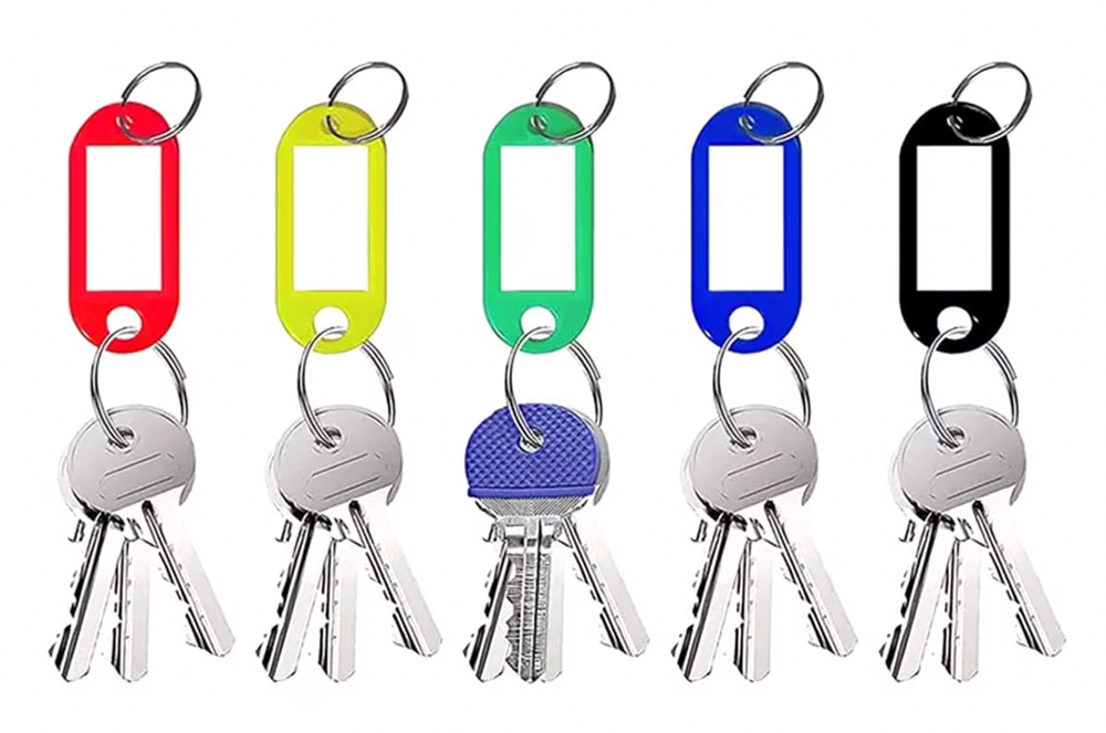 Μπρελόκ κλειδιών με ετικέτα AG739, διάφορα χρώματα, 100τμχ - Image 3