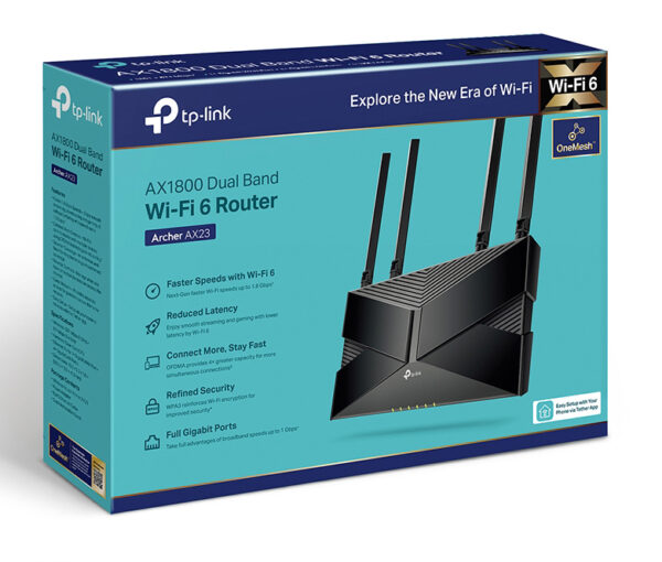TP-LINK Router Archer AX23, WiFi 6, 1800Mbps AX1800, Dual Band, Ver. 1.0 - Image 6