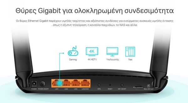 TP-LINK Wireless Dual Band Router Archer MR600, 4G+ Cat6 AC1200, Ver.3.0 - Image 4