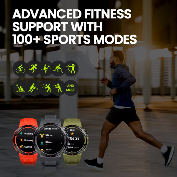 ZEBLAZE smartwatch Ares 3 Plus, heart rate, 1.43" AMOLED, IP68, μαύρο - Image 5