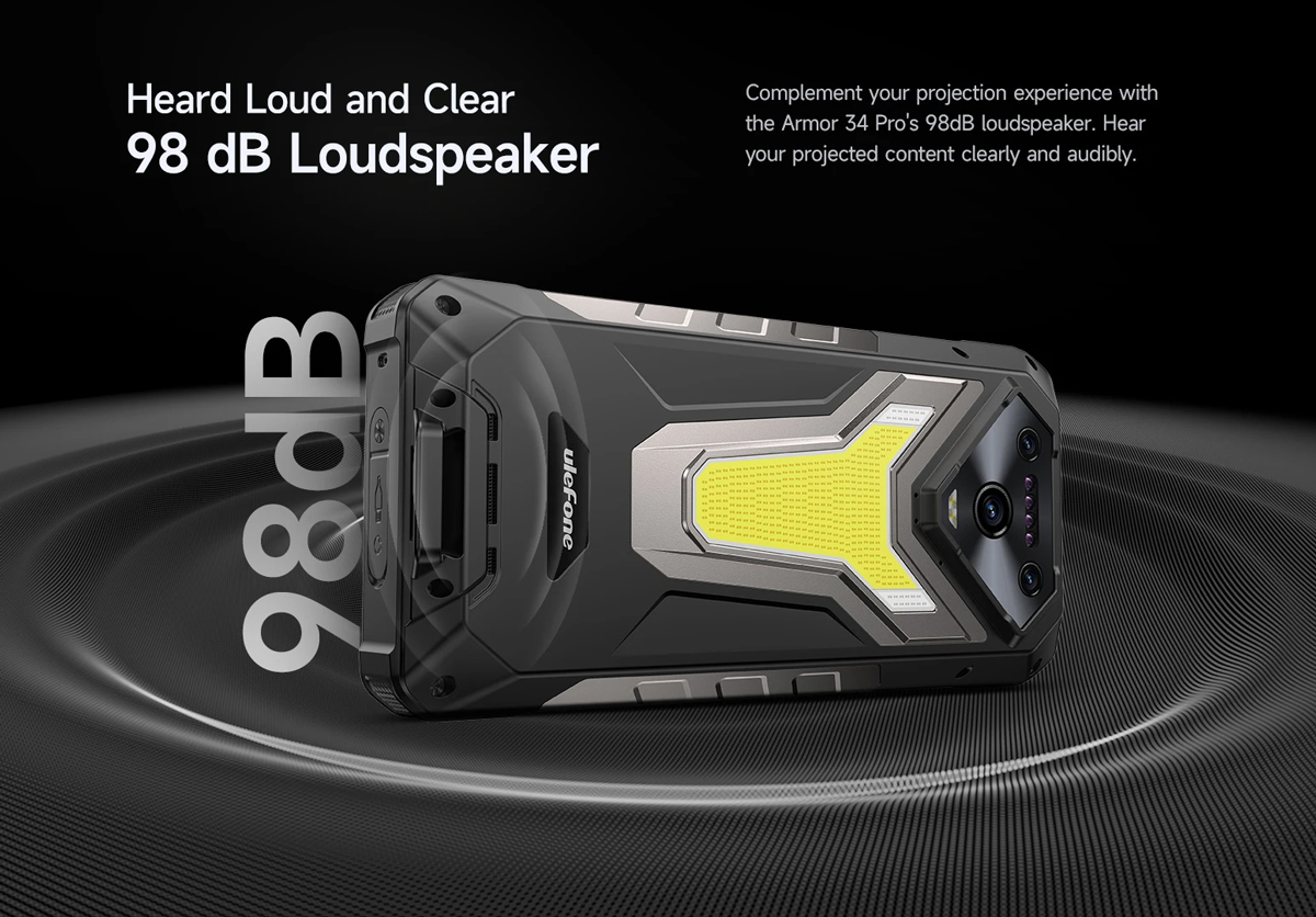 ULEFONE smartphone Armor 34 Pro με βιντεοπροβολέα, 6.95", 5G, 16/512GB, 25500mAh, IP68/IP69K/MIL-STD-810H, μαύρο - Image 13