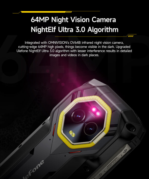ULEFONE smartphone Armor Mini 20, 4.7", 8/256GB, 4G, 6200mAh, IP68/IP69K, μαύρο - Image 8