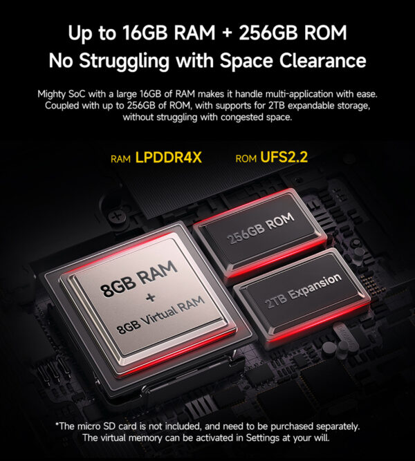 ULEFONE smartphone Armor Mini 20, 4.7", 8/256GB, 4G, 6200mAh, IP68/IP69K, μαύρο - Image 12